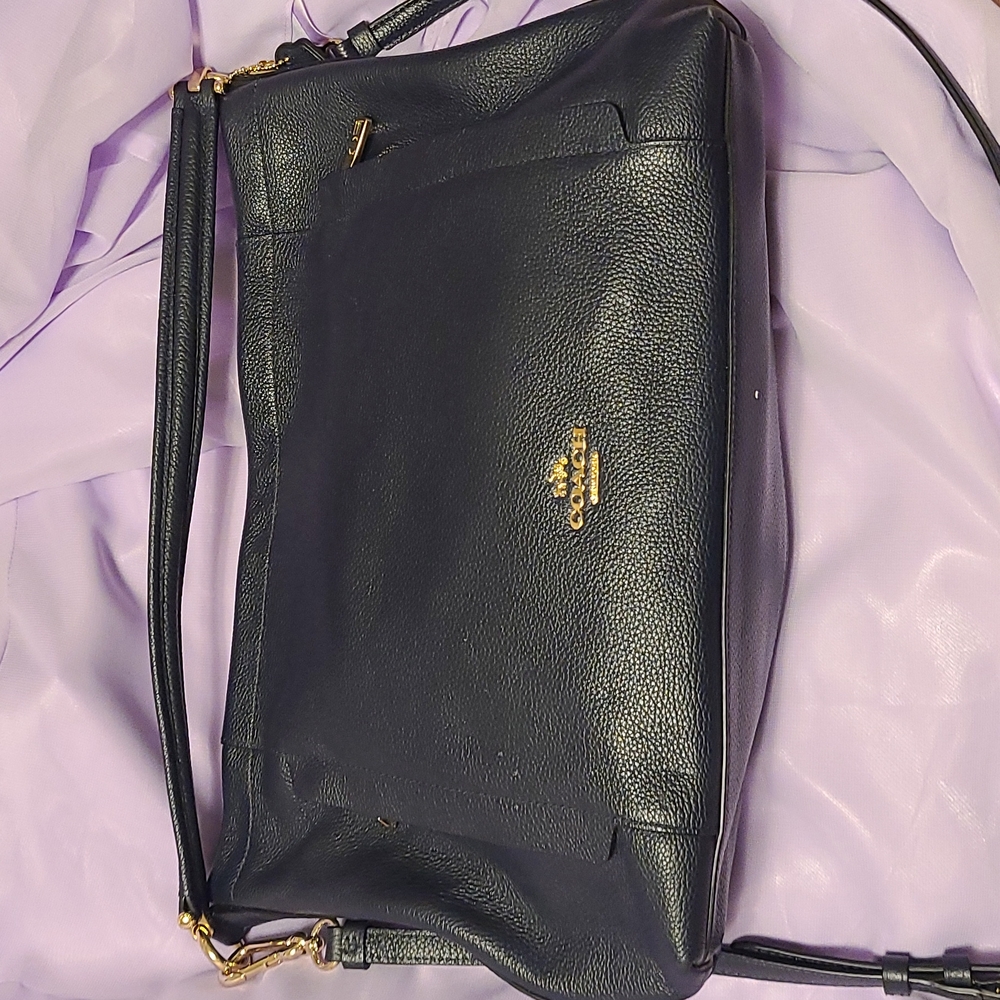 Coach Navy Blue Cross body Bag.